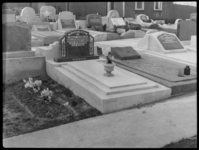 Headstones by Parkinson, an unidentified cemetery