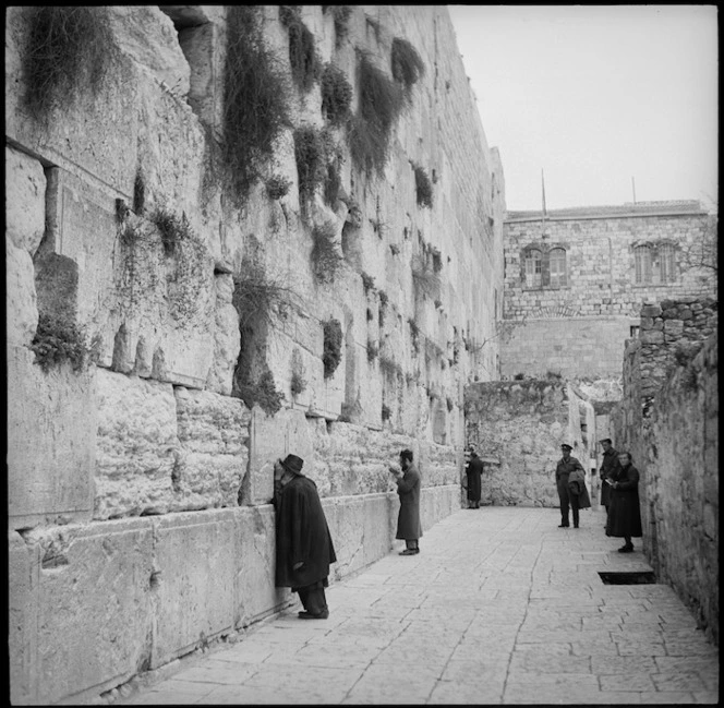 Wailing Wall in Jerusalem, World War II - Photograph taken by M D Elias