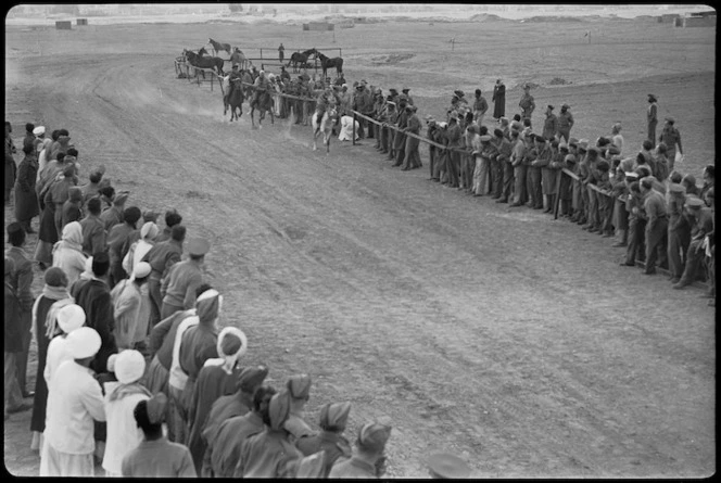 Horse race during race meeting at Tura, Egypt - Photograph taken by W Timmins