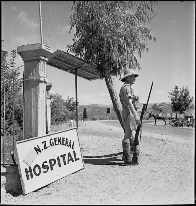 Entrance to the 3 NZ General Hospital, Beirut, Lebanon - Photograph taken by M D Elias