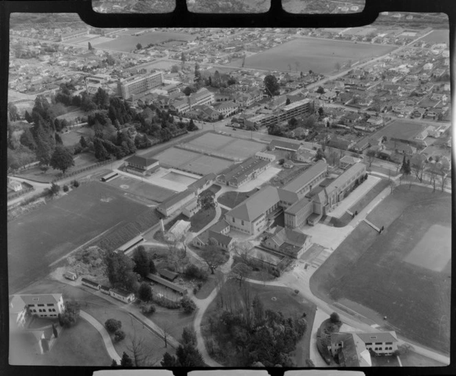 Nelson Boys College, includes housing, township and sportsgrounds.