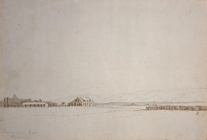 [Smith, William Mein] 1799-1869 :Tauherenikau Hotel, Wairarapa. [186-]