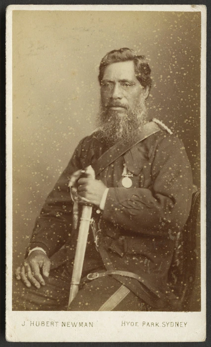 Newman, John Hubert (Sydney) fl 1862-1900 :Portrait of unidentified Maori man