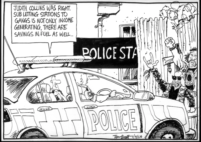 "Judith Collins was right. Sub letting stations to gangs is not only income generating, there are savings in fuel as well..." 7 September 2009