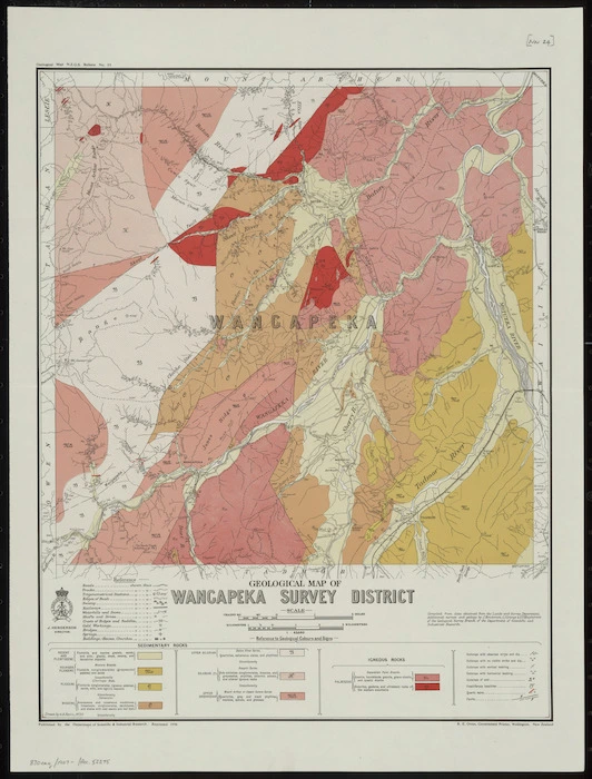 Geological map of Wangapeka survey district / drawn by G.E. Harris, 1930.