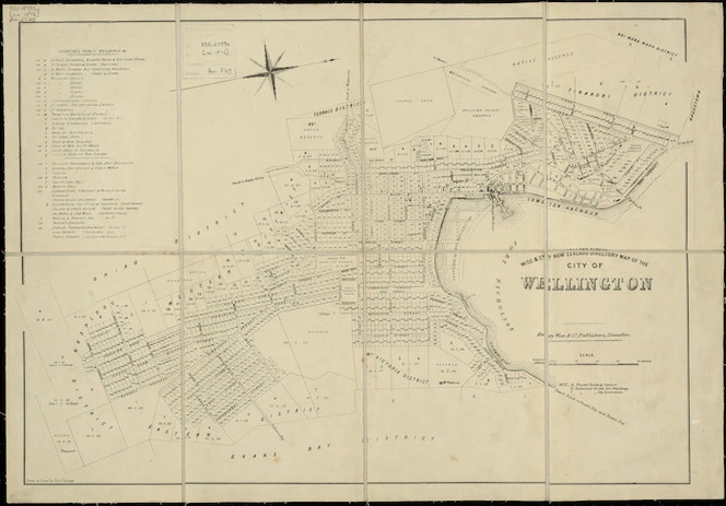 Wise & Co.'s New Zealand directory map of the city of Wellington / drawn on stone by Thos. George.