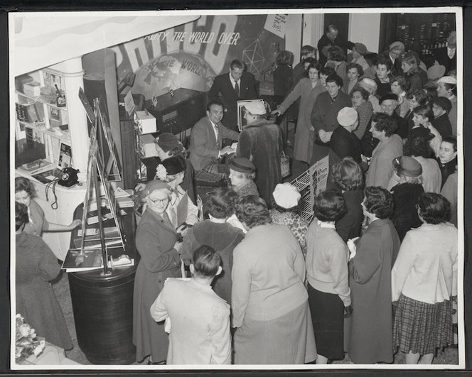 Scottish singer, Niven Miller, signing autographs in Begg's music shop