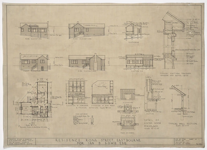 Crichton, McKay & Haughton :Residence, Rona St, Eastbourne for Ian D Bowie. [1939].