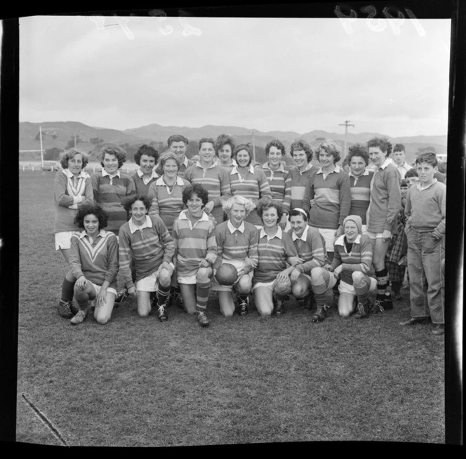 Women's rugby match, Plunket Mothers vs. Kapi-Mana Basketball Club, at Titahi Bay, Porirua