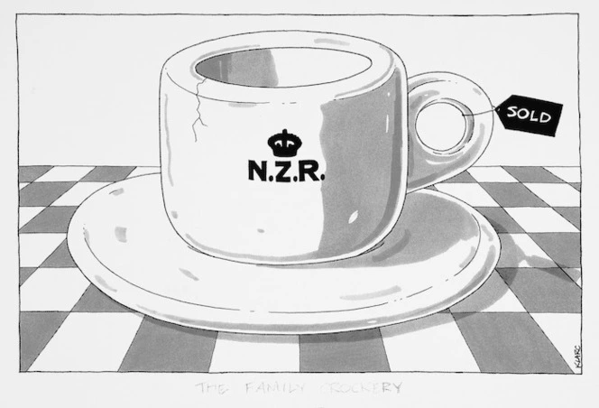 Clark, Laurence 1949- :N.Z.R. Sold ; The family crockery 22 July 1993