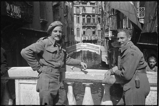 World War 2 soldiers in Venice, Italy