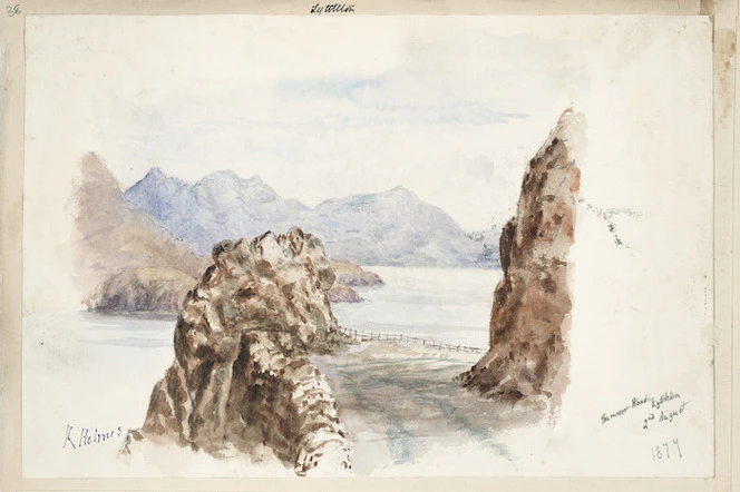 Holmes, Katherine McLean, 1849-1925 :Sumner Road, Lyttleton [Lyttelton], 2nd August 1877