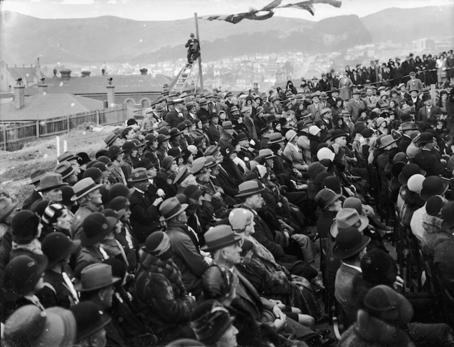 Laying of the foundation stone for The Carillon, Wellington