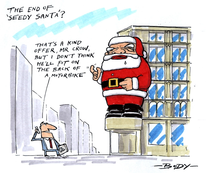 THE END OF 'SEEDY SANTA'? 11 December 2008