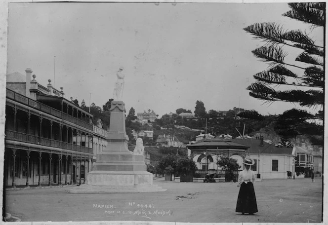 Napier, with South African War memorial - Photograph taken by Muir and Moodie