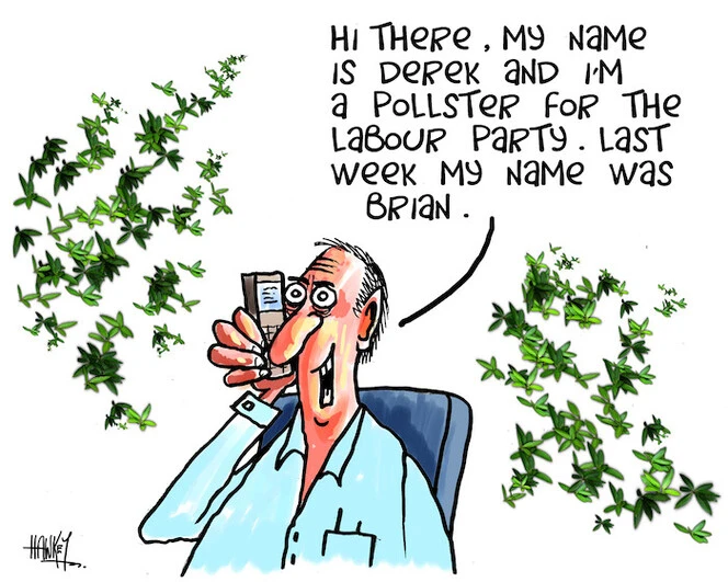 "Hi there, my name is Derek and I'm a pollster for the Labour Party. Last week my name was Brian." 29 October 2009