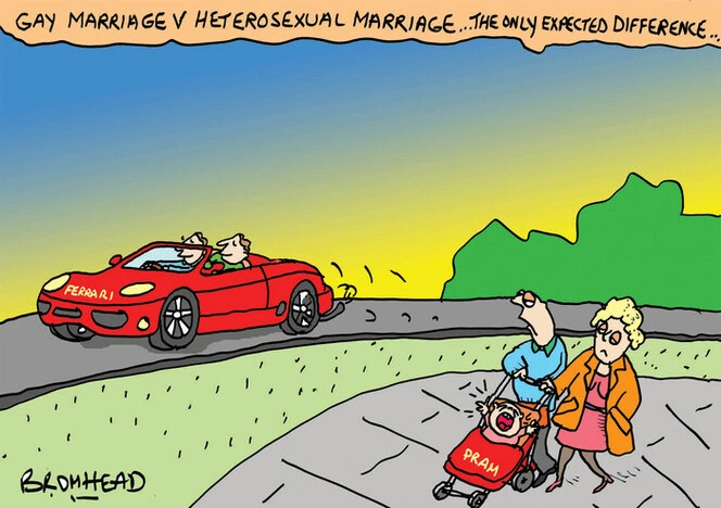 Bromhead, Peter, 1933-:Gay marriage v heterosexual marriage... 31 August 2012