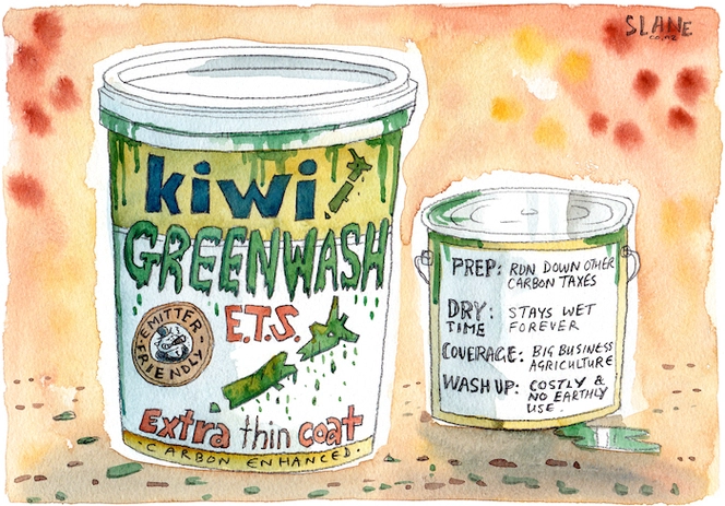 Kiwi greenwash E.T.S. Extra thin coat. Carbon enhanced. 20 November 2009