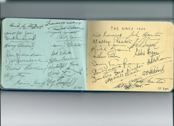Autographs of the Kiwi Concert Party, September 1946