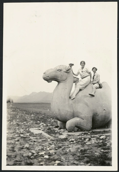 Agnes Moncrieff and friends at the Ming tombs, China