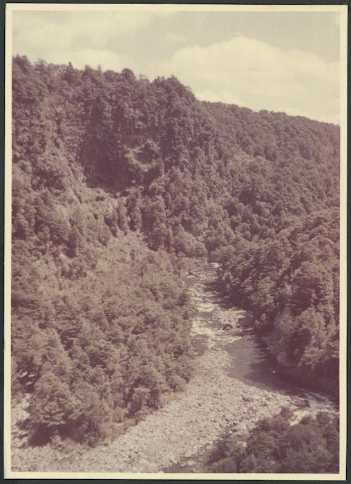 View down into the Whakapapa Gorge