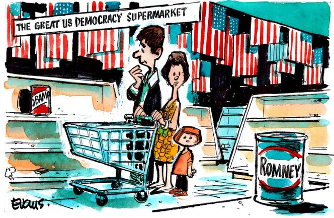 Evans, Malcolm Paul, 1945- :The Great US Democracy Supermarket. 16 October 2012
