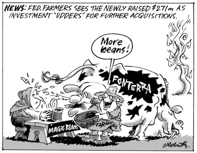 News- Fed. Farmers sees the newly raised $271m as investment 'udders' for further acquisitions. "More beans!" 27 January 2010