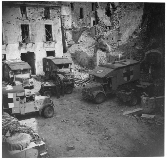 New Zealand ambulances, San Elia, Italy, during World War 2