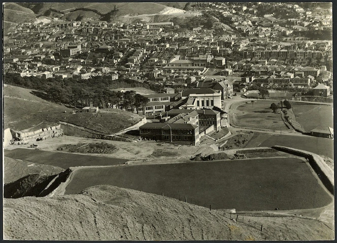 View of Wellington College from Mount Alfred, Wellington City, New Zealand