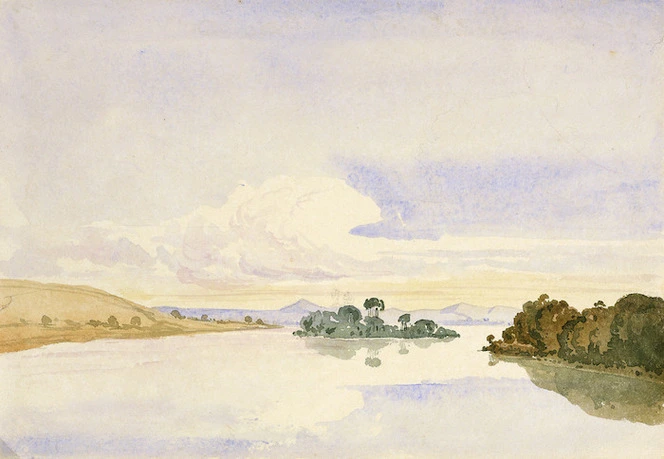 [Fox, William] 1812-1893 :Near Mere Mere Lower Waikato. [1864?]