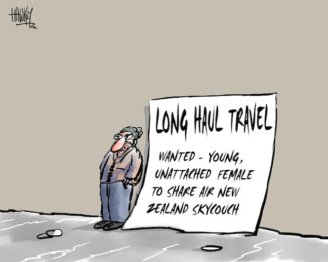 LONG HAUL TRAVEL. Wanted - Young, unattached female to share Air New Zealand skycouch. 27 January 2010
