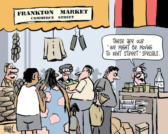 FRANKTON MARKET Commerce Street "These are our 'we might be moving to Kent Street' specials" 25 January 2010