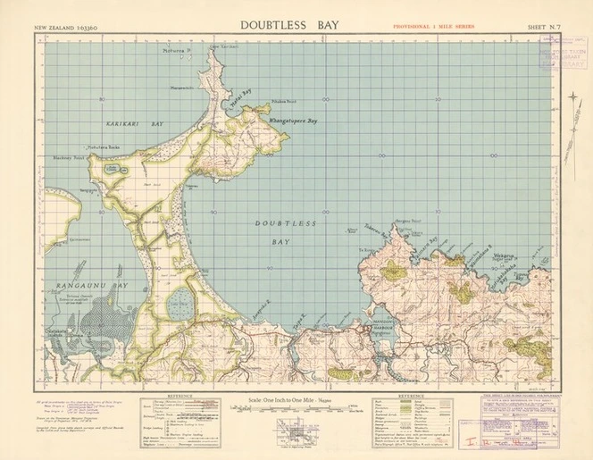 Doubtless Bay [electronic resource] / compiled from plane table sketch surveys & official records by the Lands & Survey Department.
