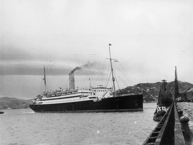 The ship Atlantis in Wellington Harbour