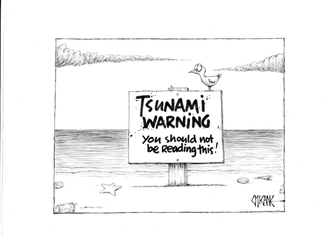 TSUNAMI WARNING. You should not be reading this! 2 March 2010