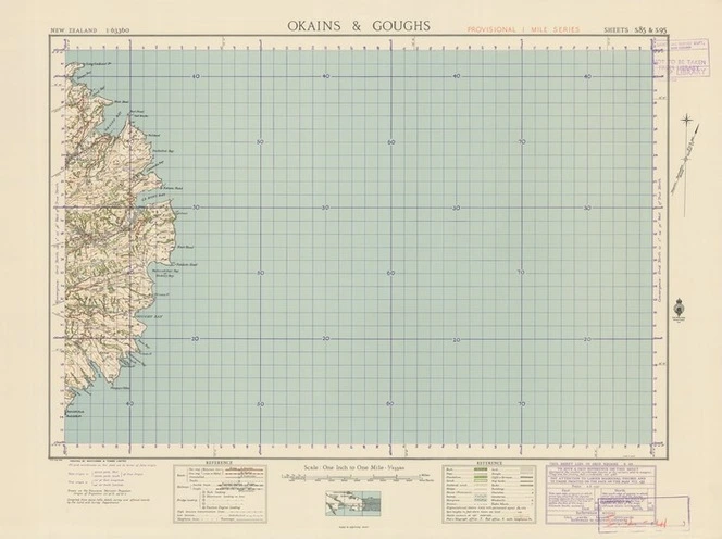 Okains & Goughs [electronic resource] / compiled from plane table sketch surveys and official records by the Lands and Survey Department.
