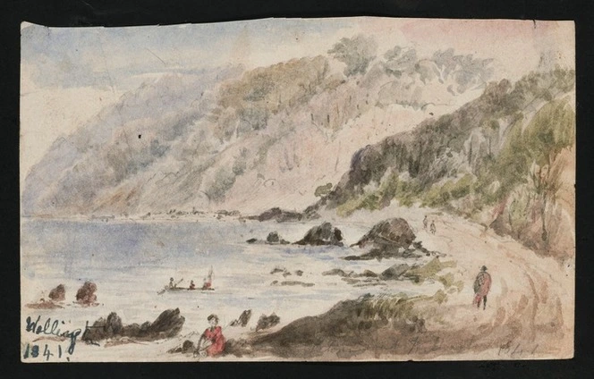 Connell, B, fl 1840-1843. Attributed works :Petoni Road, Wellington. 1841