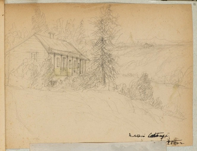 Templer, Cherie, 1856-1915. Attributed works :Mother's cottage, Hamilton. 1885(?)