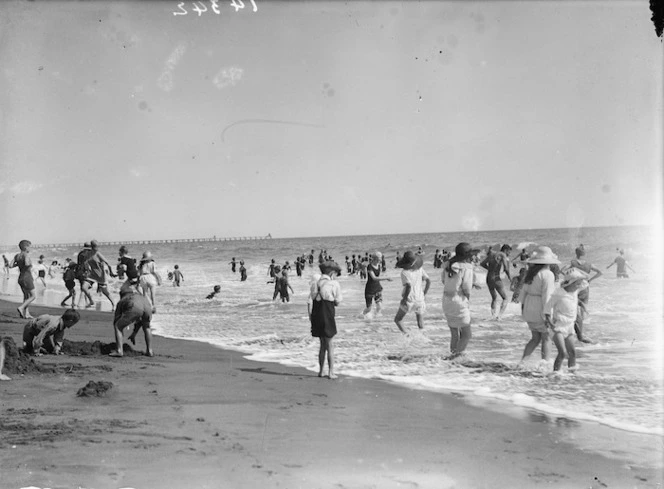 Children playing on a beach