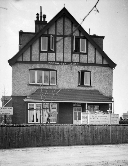 Exterior view of the building in Hornchurch, Essex, England, which housed Te Whare Puni, the New Zealand soldiers club