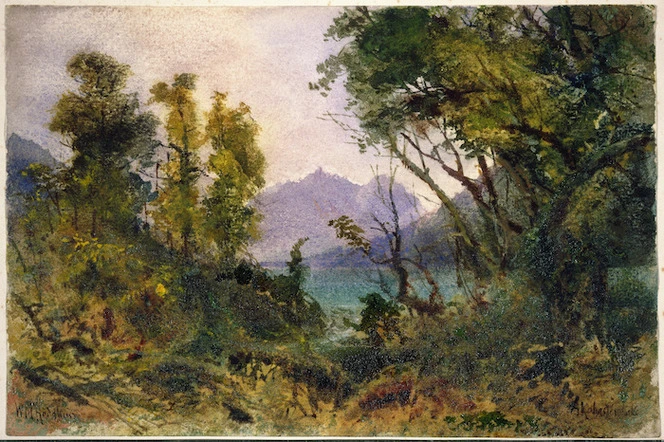 Hodgkins, William Mathew, 1833-1898 :Alabaster Lake. [188-]