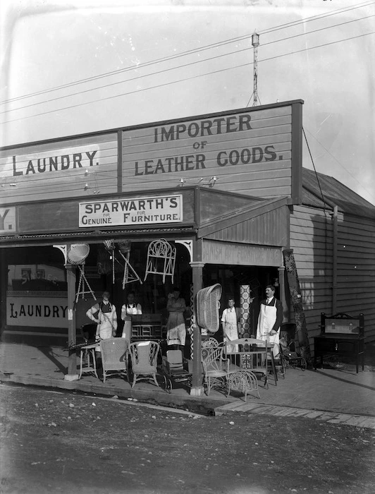 Walter Sparwarth's furniture shop, Stratford, Taranaki