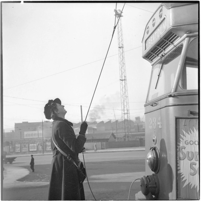 Tram conductor, Wellington