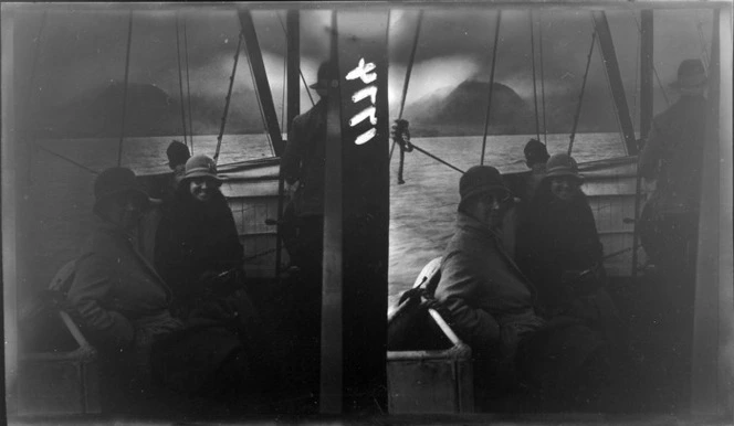 Passengers on baord the ship TSS Earnslaw, Lake Wakatipu, Queenstown region
