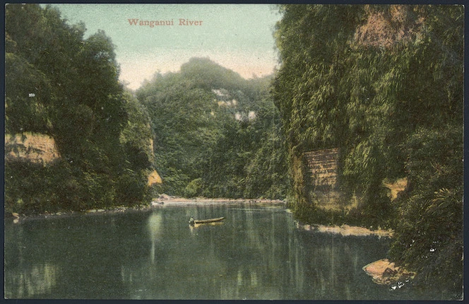 Postcard. Wanganui River. Copyright T Pringle, Wellington, N.Z. 114. Printed in Germany. 96053 [1904-1914].