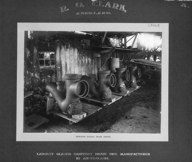 R O Clark, sanitary drain pipe manufacturers, Auckland