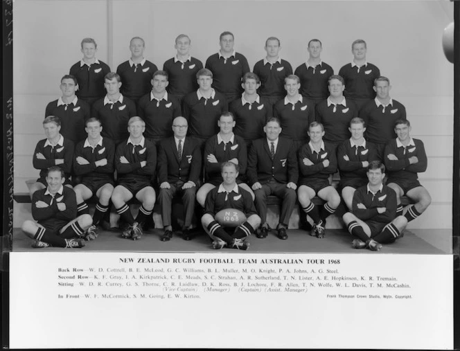 All Blacks, New Zealand representative rugby union team, Australian tour, 1968