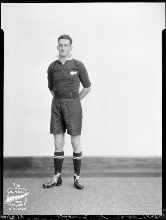 E N Snow, member of the All Blacks, New Zealand representative rugby union team, tour of South Africa, 1928