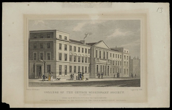 Shepherd, Thomas Hosmer, 1792-1864 :College of the Church Missionary Society, Islington. Published July 28, 1827 by Jones & Co. 3 Acton Place, Kingsland Road, London. Drawn by Thos. H. Shepherd. Engraved by T. Dale