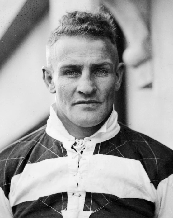 Albert Edward Cooke wearing his rugby shirt